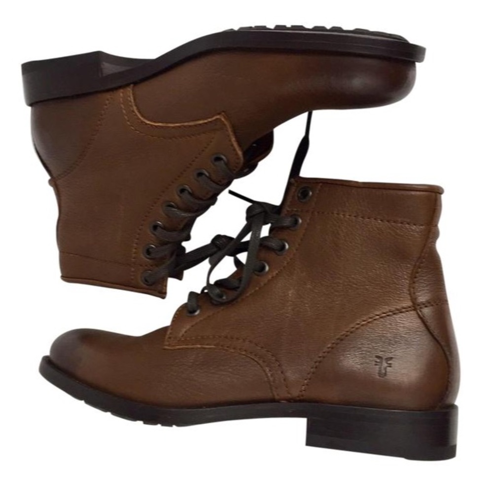 New Frye Women's Tyler Lace-Up Leather Ankle Boot - Picture 6 of 8